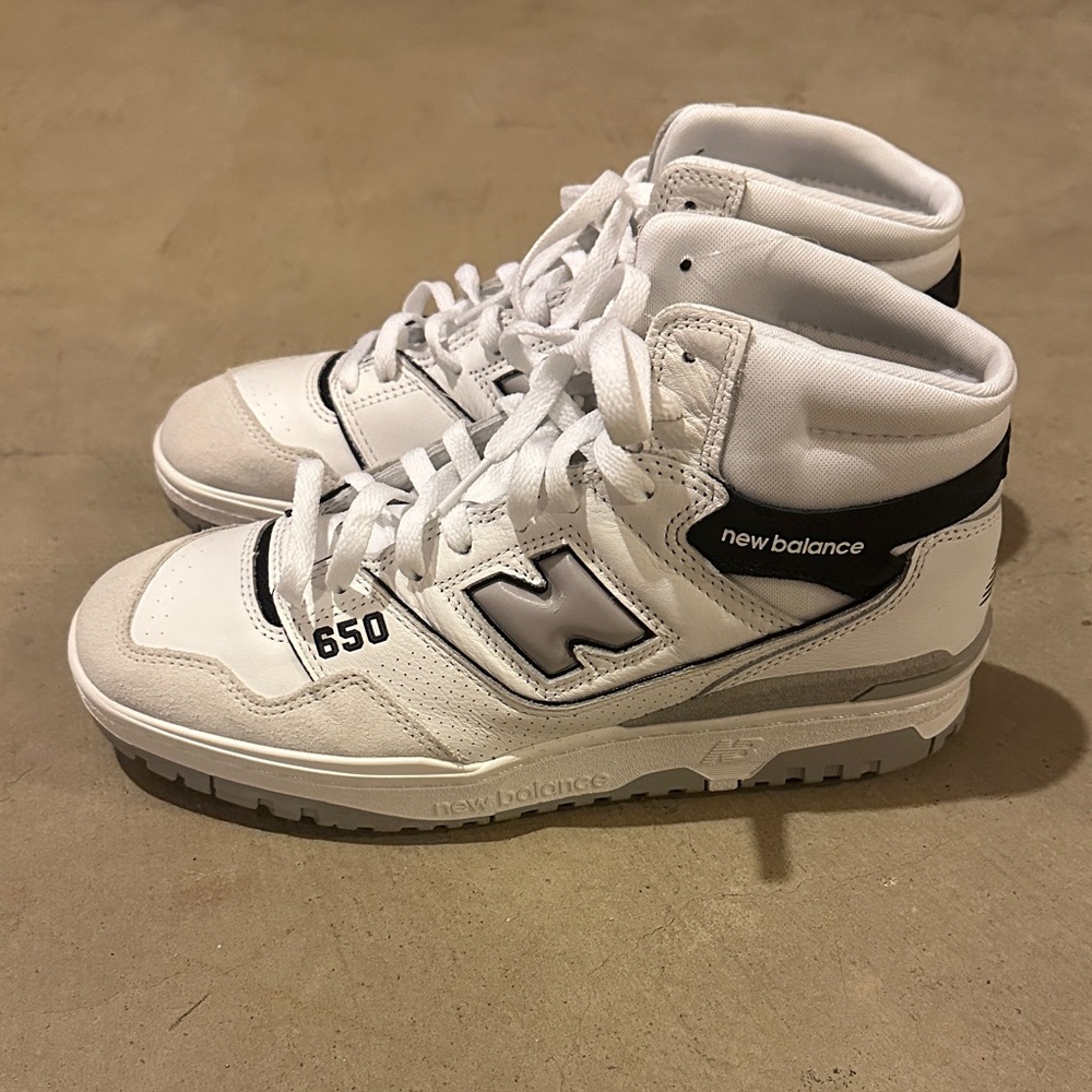 New Balance White and Black 650R Angora Pack Hight Top Sneakers. BRAND NEW!